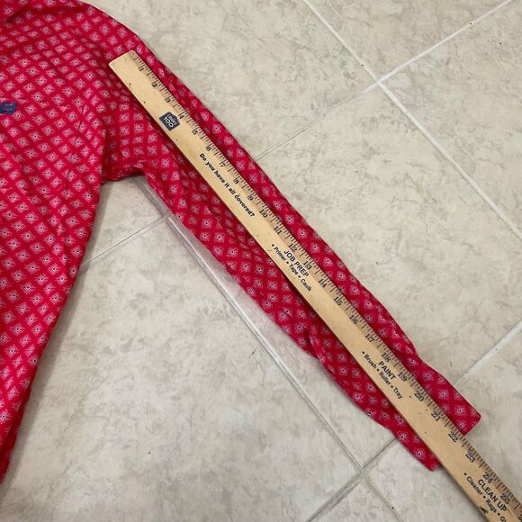 Cinch Boys Button Up Long Sleeve Shirt Red Size Large Boy 12 Rodeo Cowboy pocket - Picture 10 of 13